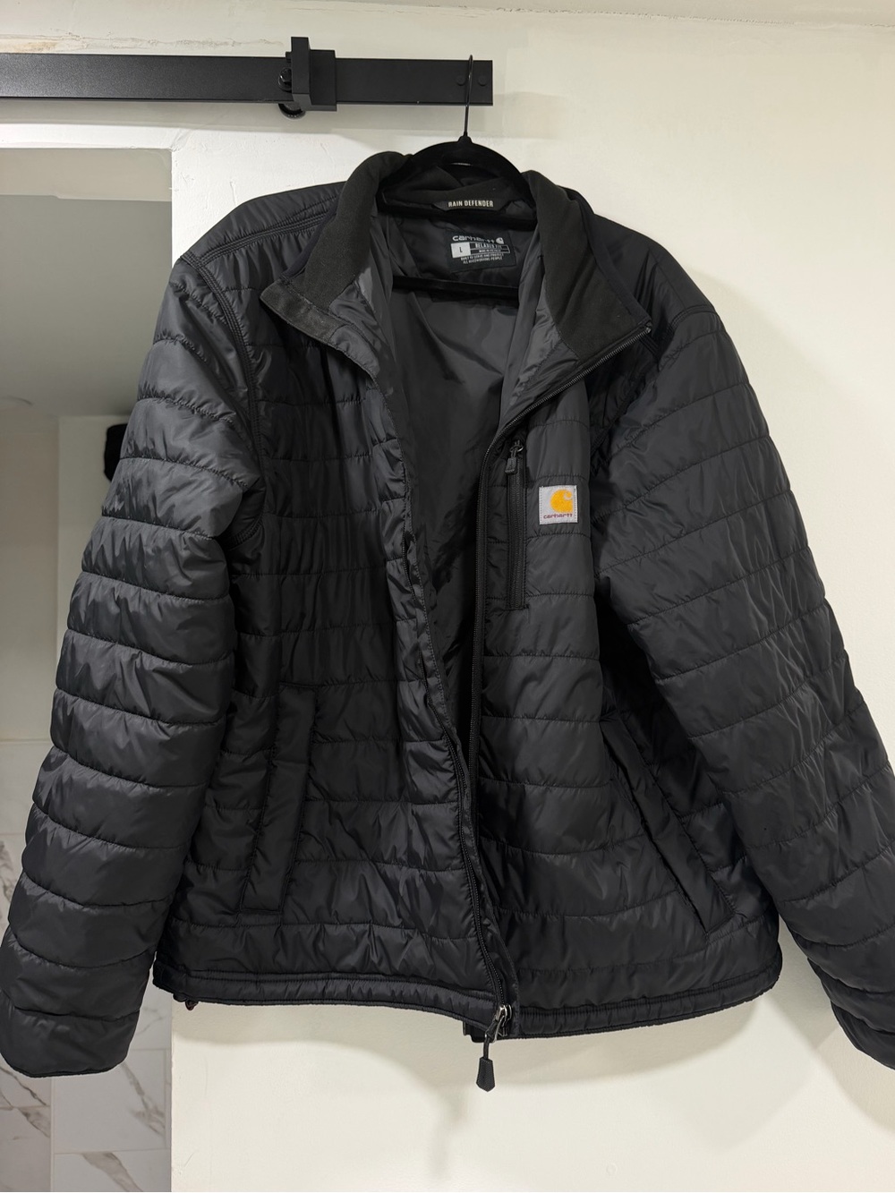Carhartt Men's Black Rain-defender Jacket